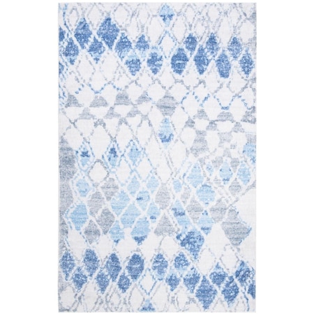 Safavieh 5 x 8 ft. Saffron Rectangle Power Loomed Area RugIvory & Blue SFN548A-5